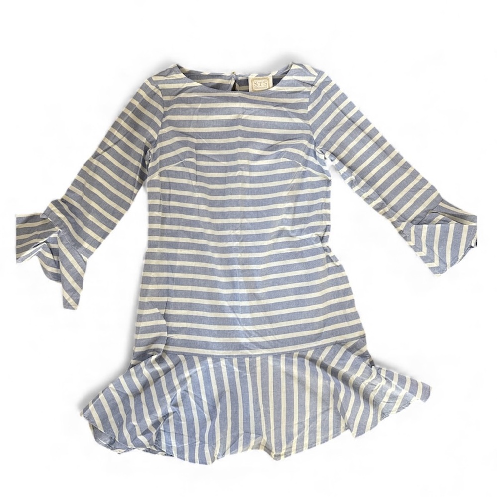 Striped Blue and White Dress